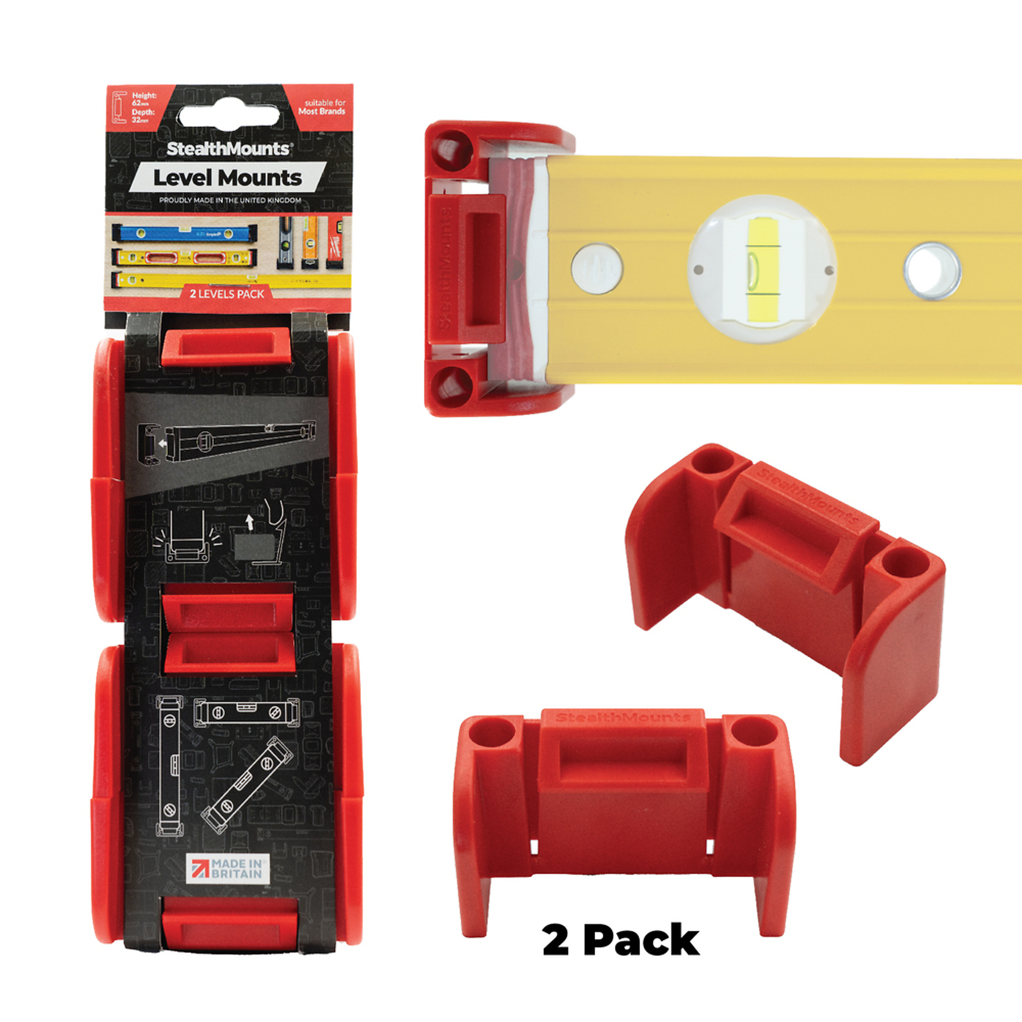 StealthMounts Universal Level Holder (2 Pack)